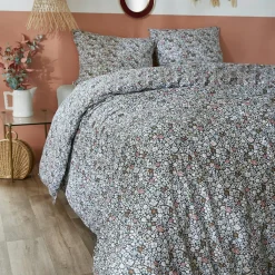 L'EFFET PAPILLON Housse de couette et deux taies coton (240 x 220 cm) Malia Multicolore