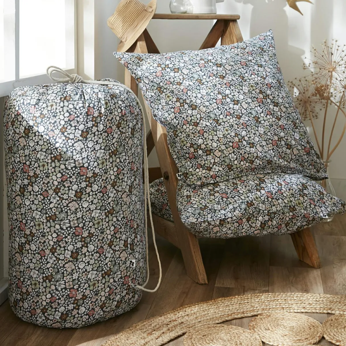 L'EFFET PAPILLON Housse de couette et deux taies coton (240 x 220 cm) Malia Multicolore