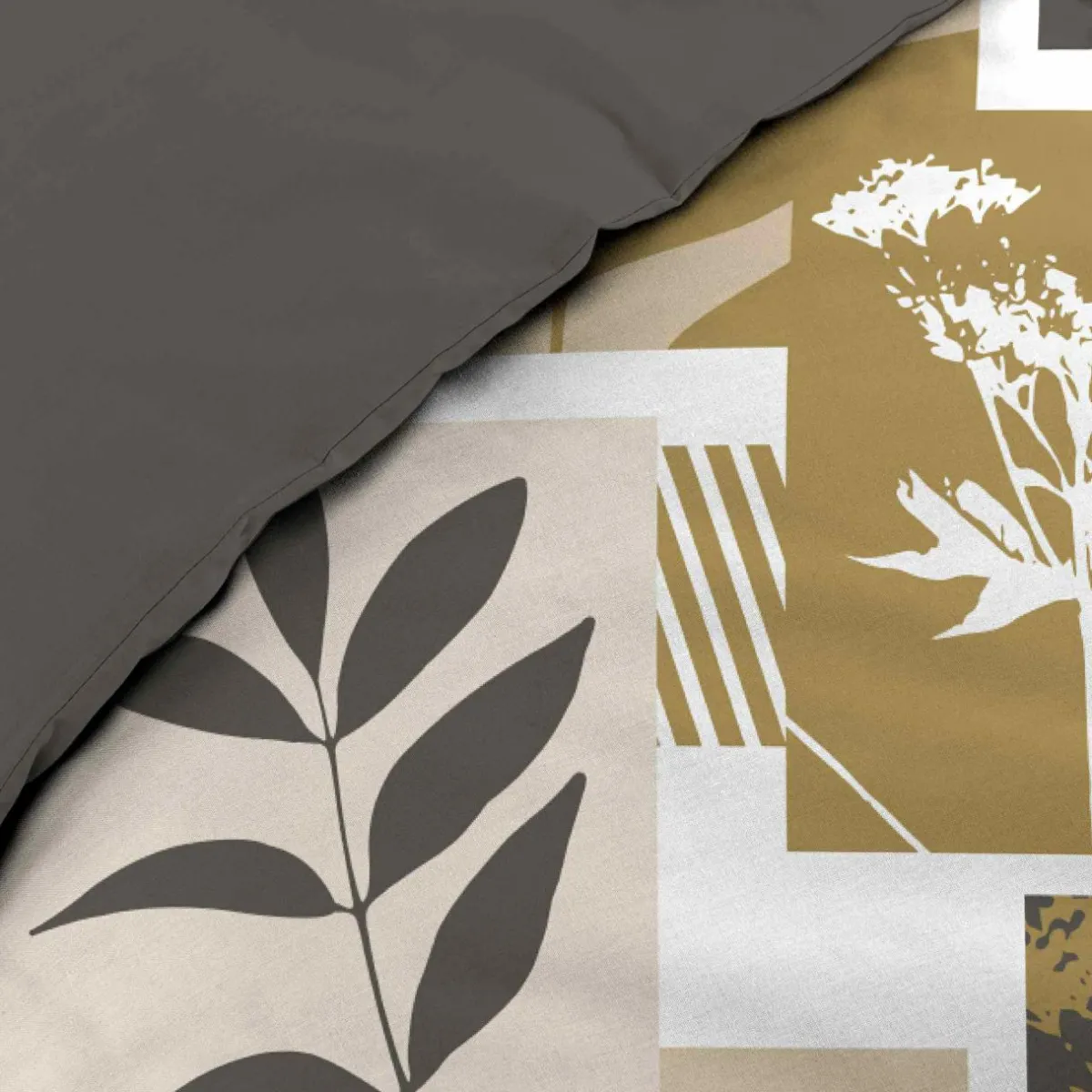 douceur d'intu017drieur Housse de couette et deux taies d'oreiller en coton (240 x 220 cm) Utopia Beige Online