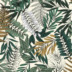 ATMOSPHERA Housse de couette et deux taies coton (260 x 240 cm) Tropik e Vert Clearance
