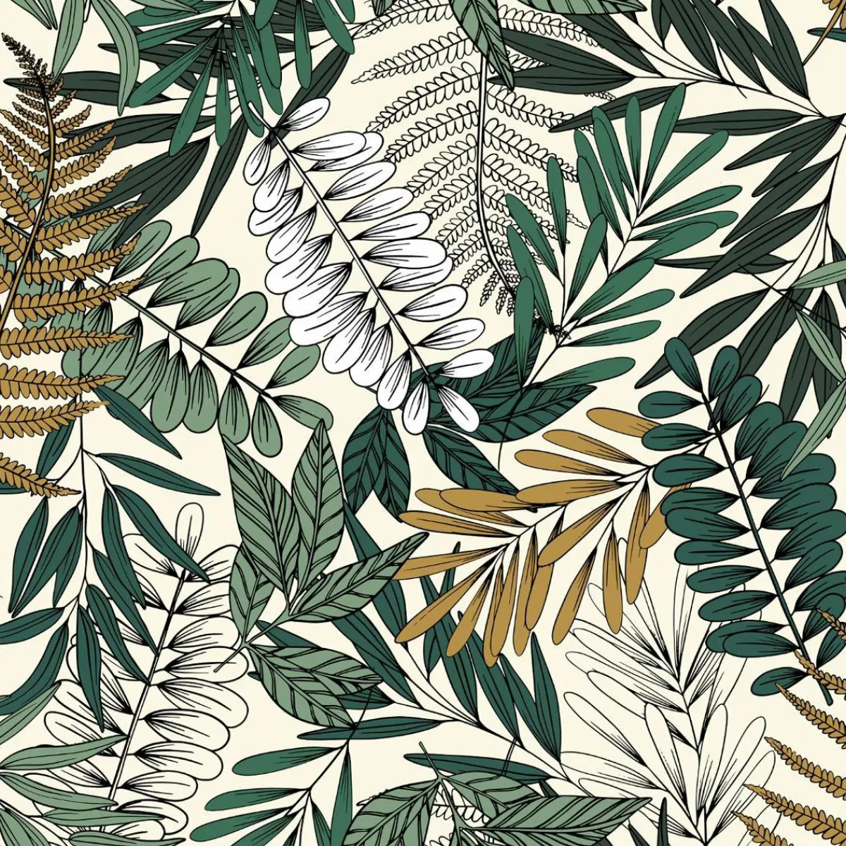 ATMOSPHERA Housse de couette et deux taies coton (260 x 240 cm) Tropik e Vert Clearance