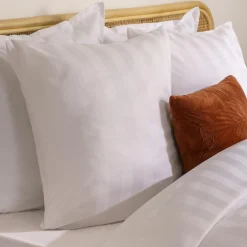 ATMOSPHERA Housse de couette et deux taies satin de coton (240 x 220 cm) Isadora he Blanc New