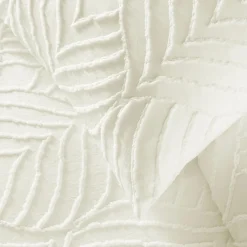 douceur d'intu017drieur Housse de couette et deux taies microfibre tuftée (240 x 220 cm) Heltie Ivoire