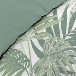 douceur d'intu017drieur Housse de couette et deux taies d'oreiller en coton (240 x 220 cm) Nymea Vert Clearance