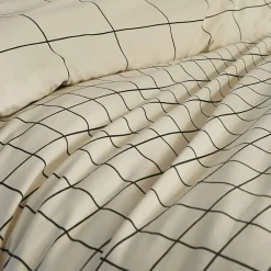 L'EFFET PAPILLON Housse de couette et deux taies coton (260 x 240 cm) Carrie Beige Outlet