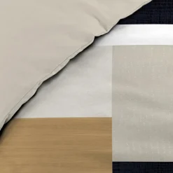 douceur d'intu017drieur Housse de couette et deux taies percale de coton (240 x 220 cm) Ulysse Multicolore New
