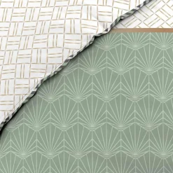 DOUCEUR D'INTERIEUR Housse de couette et deux taies percale de coton (240 x 220 cm) Belor e Vert Outlet