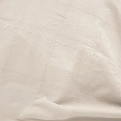 douceur d'intu017drieur Housse de couette et deux taies d'oreiller coton lavé (240 x 220 cm) Linella Ivoire Discount