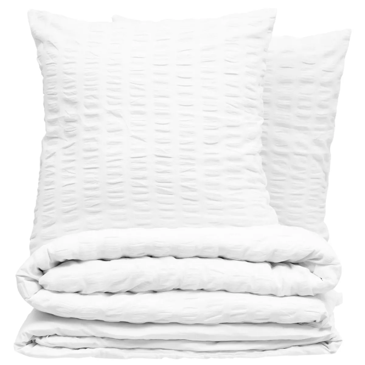 ATMOSPHERA Housse de couette et deux taies polycoton (240 x 220 cm) Irhia he Blanc Clearance