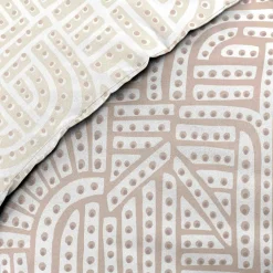 douceur d'intu017drieur Housse de couette et deux taies d'oreiller percale de coton (260 x 240 cm) Eliot Beige Outlet