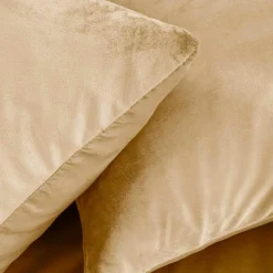 douceur d'intu017drieur Housse de couette et deux taies d'oreiller velours (240 x 220 cm) Velina sable Beige Best