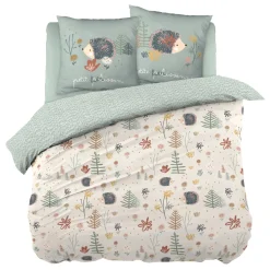 L'EFFET PAPILLON Housse de couette et deux taies enfant coton (240 x 220 cm) Polisson Multicolore Discount