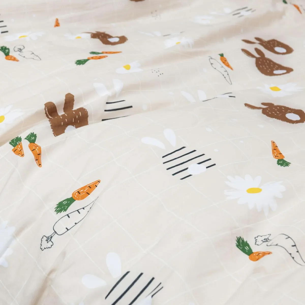 L'EFFET PAPILLON Housse de couette et deux taies enfant coton (200 x 200 cm) Pompon Marron Online