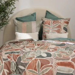 Atmosphera, cru017dateur d'intu017drieur Housse de couette et deux taies coton (240 x 220 cm) Alvaro Multicolore Sale