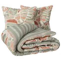 Atmosphera, cru017dateur d'intu017drieur Housse de couette et deux taies coton (240 x 220 cm) Alvaro Multicolore Sale