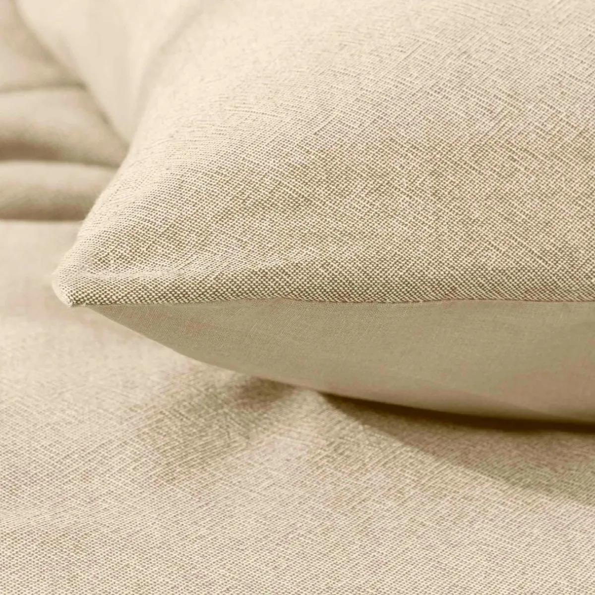 douceur d'intu017drieur Housse de couette et deux taies d'oreiller coton (260 x 240 cm) Meline sable Beige Hot