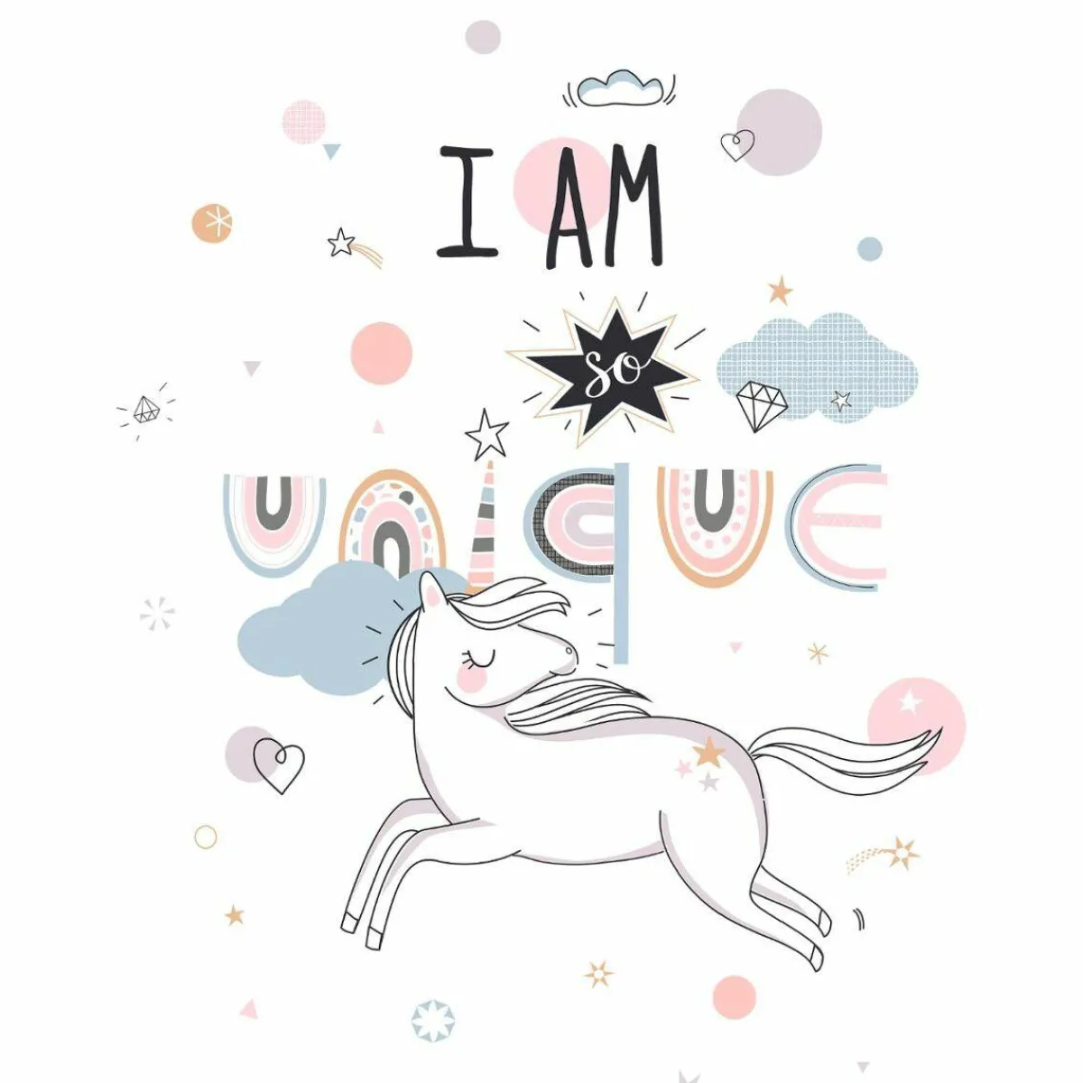Atmosphera createur d'interieur for kids Housse de couette et une taie enfant coton (140 x 200 cm) Licorne Rose Best