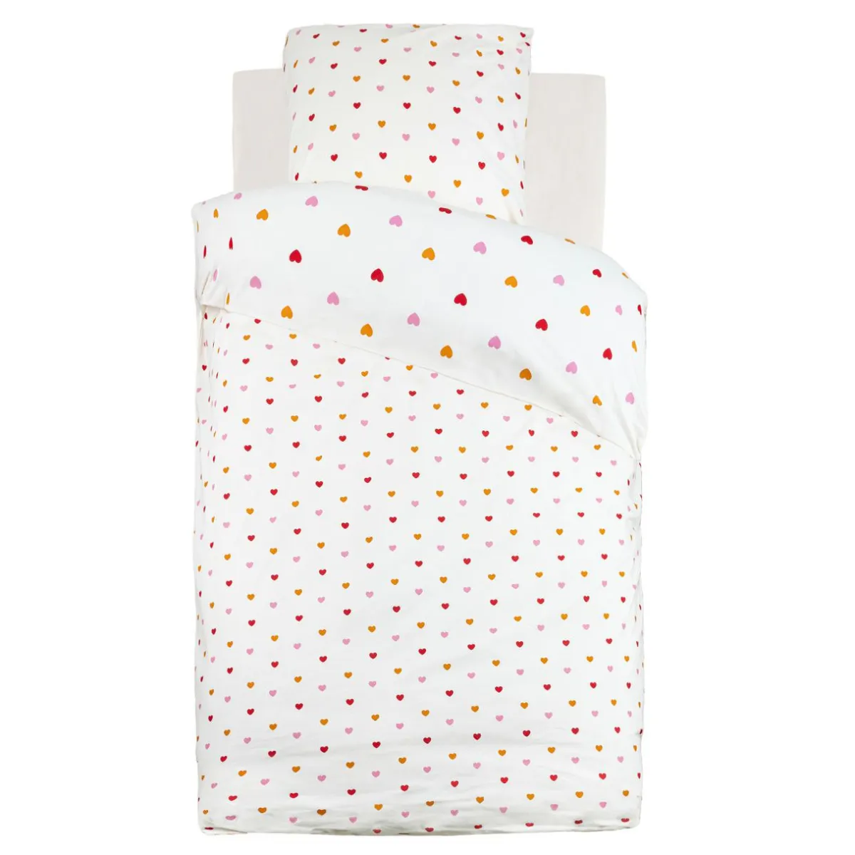 Atmosphera cru017dateur d'intu017drieur for kids Housse de couette et une taie enfant coton (140 x 200 cm) Amour Multicolore Clearance