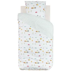 Atmosphera cru017dateur d'intu017drieur for kids Housse de couette et une taie enfant coton (140 x 200 cm) Voitures Multicolore New