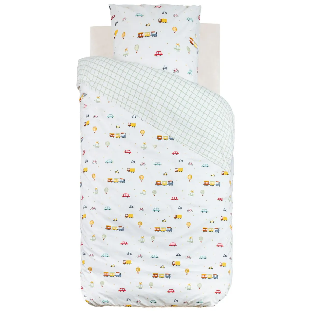 Atmosphera cru017dateur d'intu017drieur for kids Housse de couette et une taie enfant coton (140 x 200 cm) Voitures Multicolore New