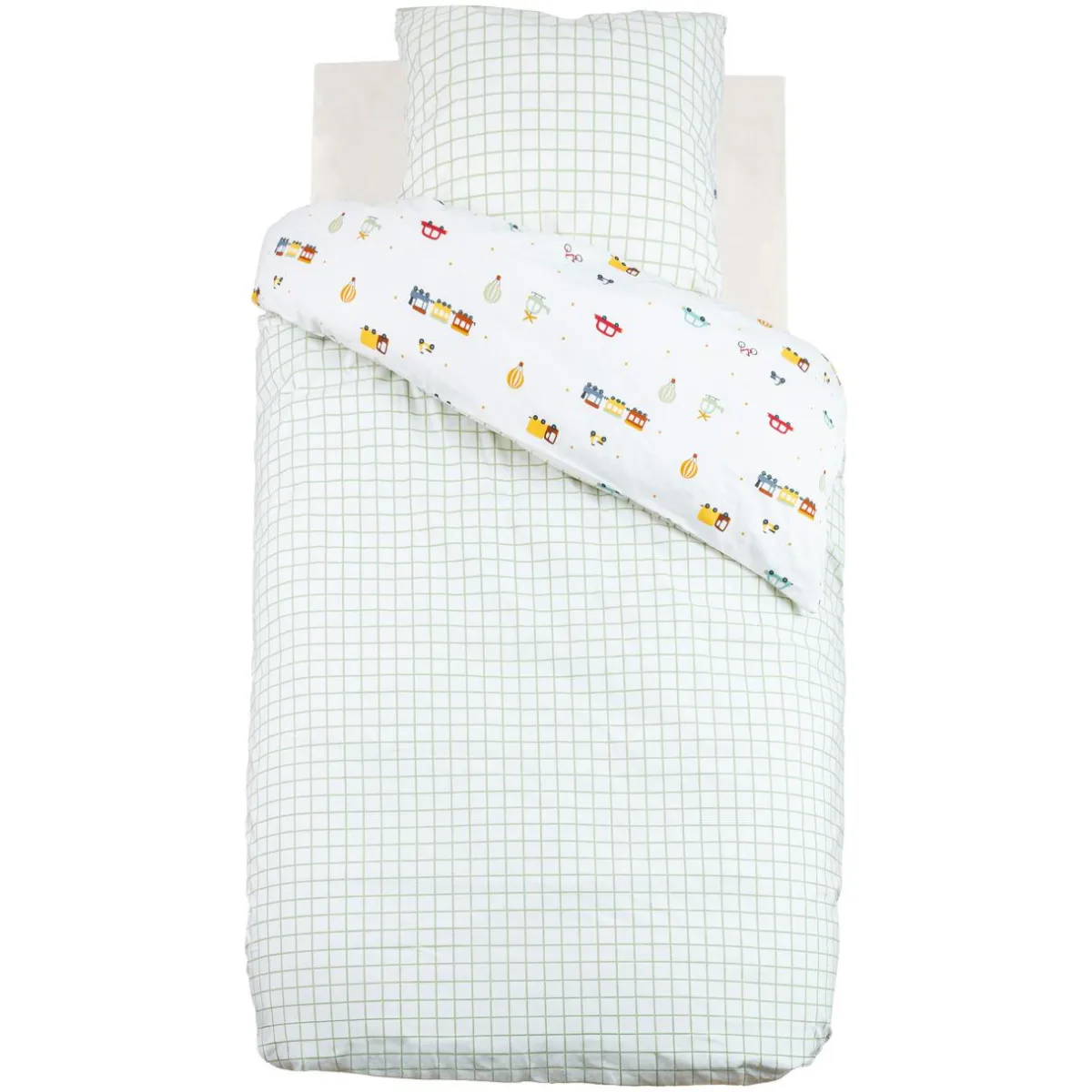 Atmosphera cru017dateur d'intu017drieur for kids Housse de couette et une taie enfant coton (140 x 200 cm) Voitures Multicolore New