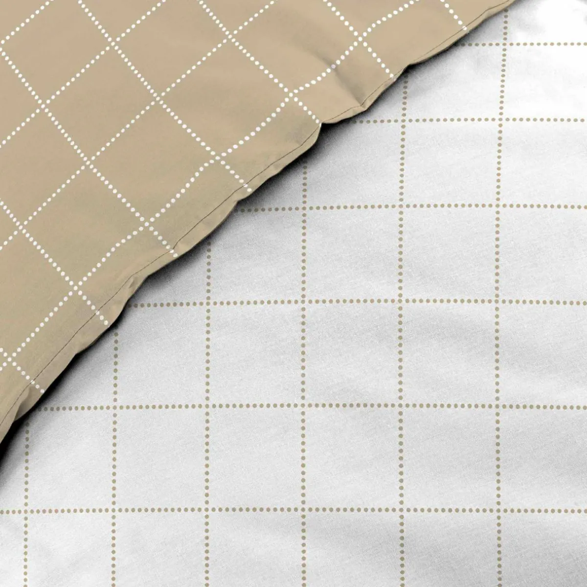 douceur d'intu017drieur Housse de couette et une taie d'oreiller en coton (140 x 200 cm) Cadria Blanc Sale