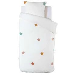Atmosphera createur d'interieur for kids Housse de couette et une taie enfant coton (140 x 200 cm) Etoile Multicolore Discount
