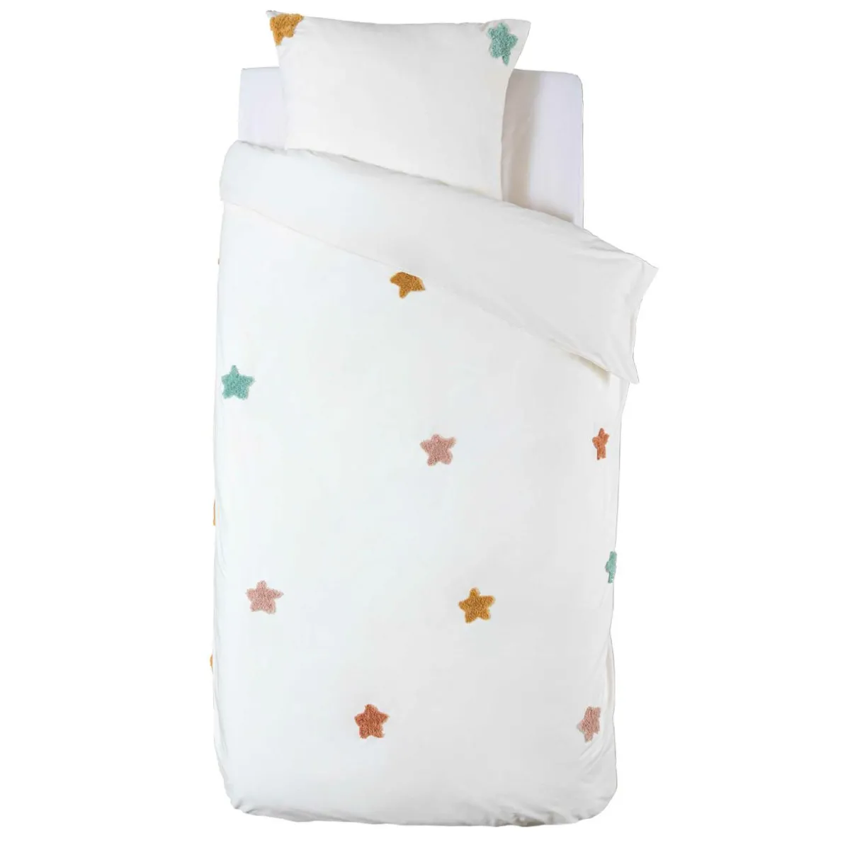 Atmosphera createur d'interieur for kids Housse de couette et une taie enfant coton (140 x 200 cm) Etoile Multicolore Discount