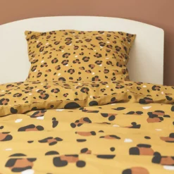 l'Effet Papillon Housse de couette et une taie enfant coton (140 x 200 cm) Lola Caramel Sale