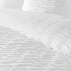 douceur d'intu017drieur Housse de couette et une taie d'oreiller microfibre (140 x 200 cm) Plissia Blanc Online
