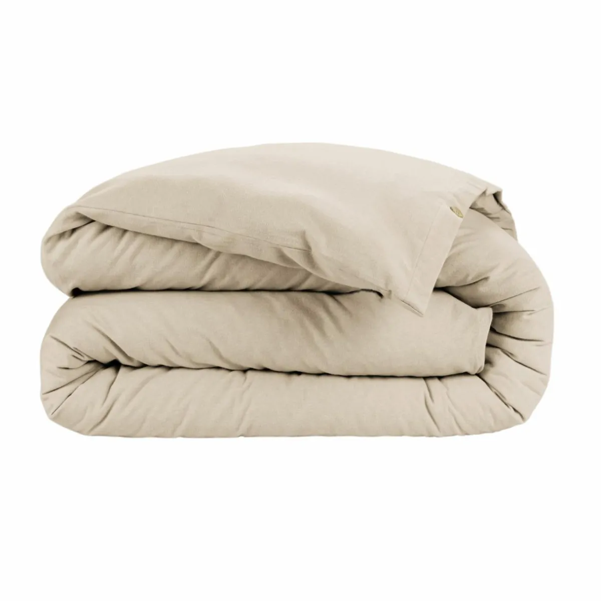EMINZA Housse de couette flanelle de coton (240 x 220 cm) Nina Beige Best