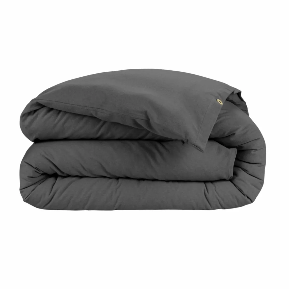 EMINZA Housse de couette flanelle de coton (200 x 200 cm) Nina Gris Anthracite Clearance