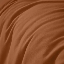 EMINZA Housse de couette flanelle de coton (240 x 220 cm) Nina Terracotta Outlet