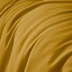 EMINZA Housse de couette flanelle de coton (140 x 200 cm) Nina Jaune ocre Best