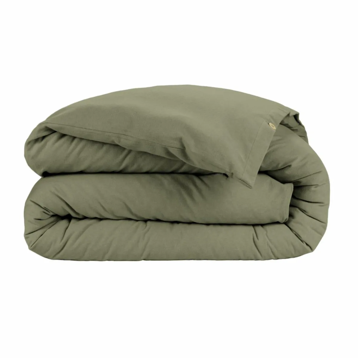 EMINZA Housse de couette flanelle de coton (140 x 200 cm) Nina Vert romarin Online