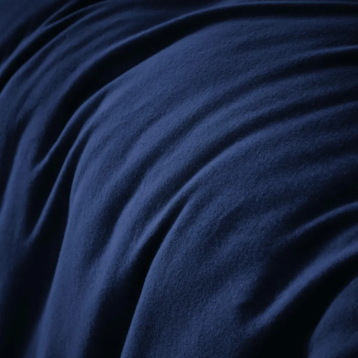 EMINZA Housse de couette flanelle de coton (280 x 240 cm) Nina Bleu nuit Sale