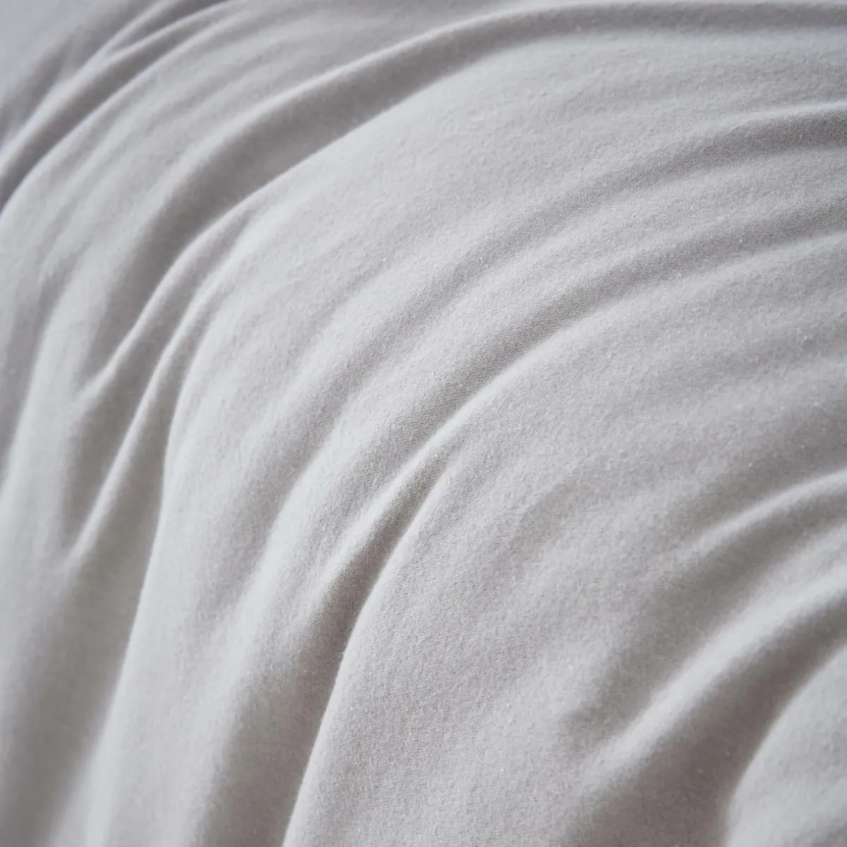 EMINZA Housse de couette flanelle de coton (200 x 200 cm) Nina Gris clair Sale