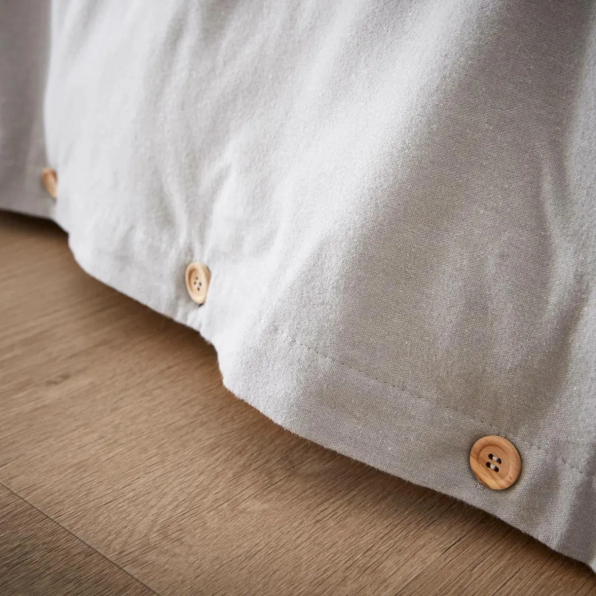 EMINZA Housse de couette flanelle de coton (200 x 200 cm) Nina Gris clair Sale