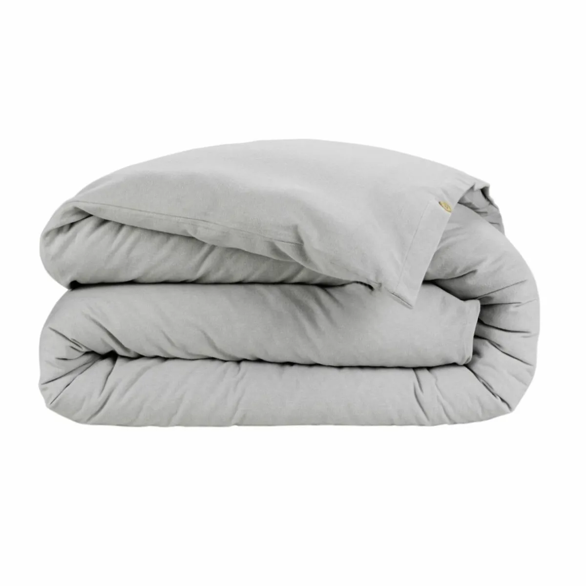 EMINZA Housse de couette flanelle de coton (200 x 200 cm) Nina Gris clair Sale