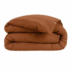 EMINZA Housse de couette flanelle de coton (200 x 200 cm) Nina Terracotta New