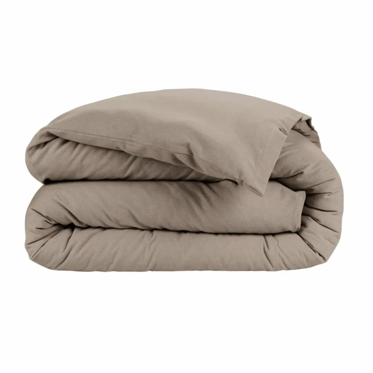 EMINZA Housse de couette flanelle de coton (200 x 200 cm) Nina Ficelle