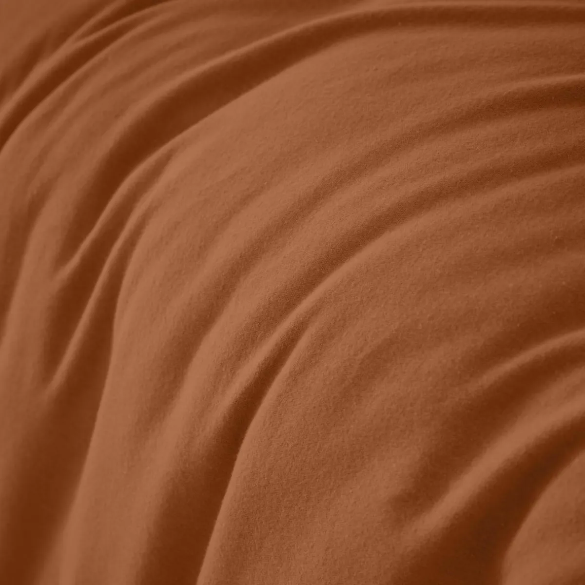 EMINZA Housse de couette flanelle de coton (140 x 200 cm) Nina Terracotta Hot