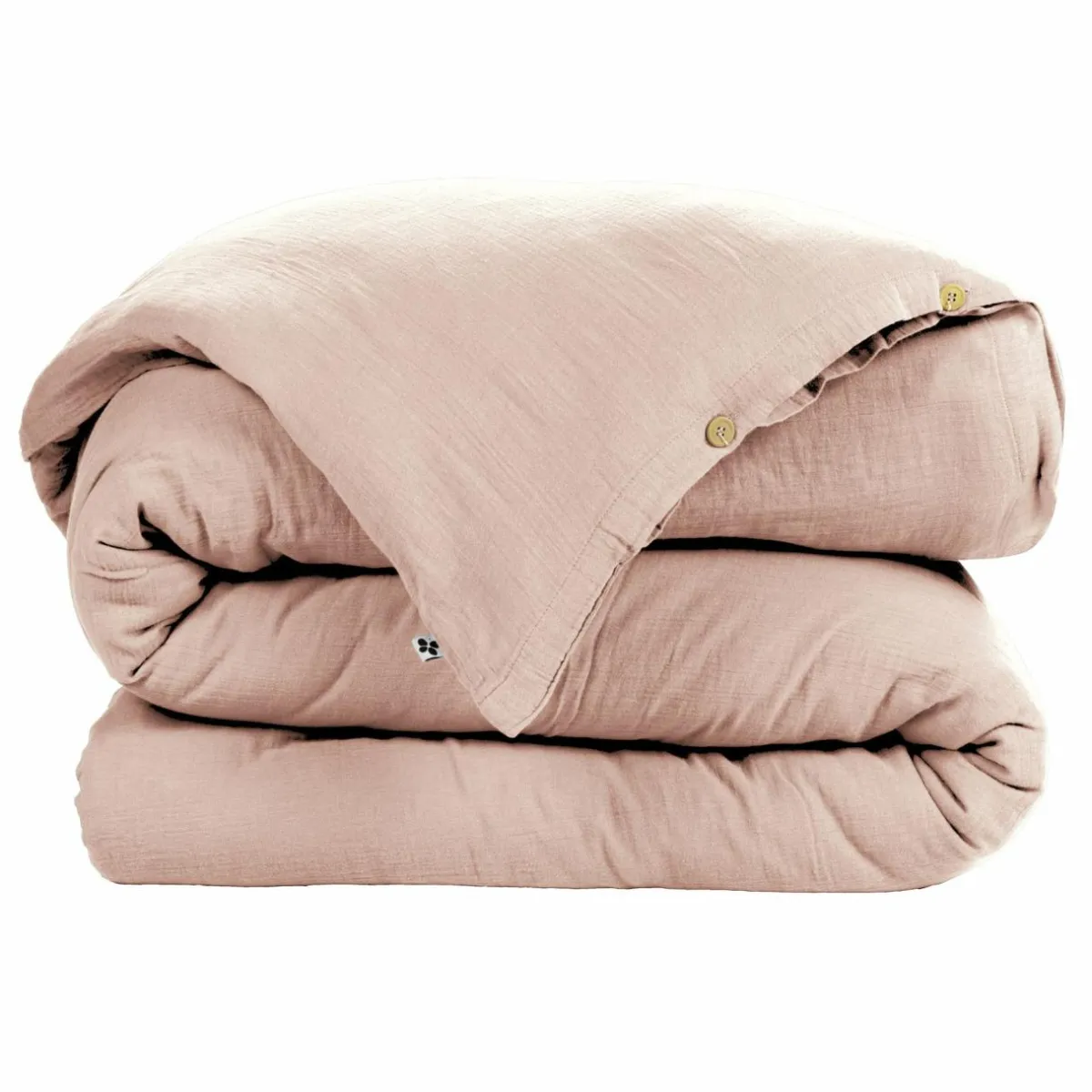 EMINZA Housse de couette gaze de coton (280 x 240 cm) Gaïa Rose poudré Online