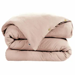 EMINZA Housse de couette gaze de coton (240 x 220 cm) Gaïa Rose poudré Clearance