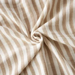 EMINZA Housse de couette gaze de coton (240 x 220 cm) Gaïa rayures Ficelle Rayure Ficelle Sale