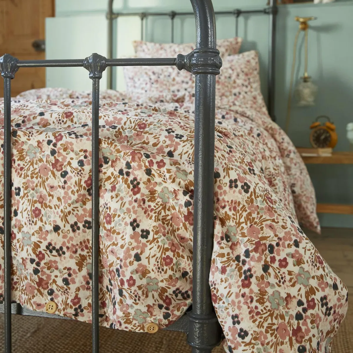 EMINZA Housse de couette gaze de coton (140 x 200 cm) Constance pampa Beige