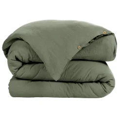EMINZA Housse de couette gaze de coton (140 x 200 cm) Gaïa Vert romarin Online