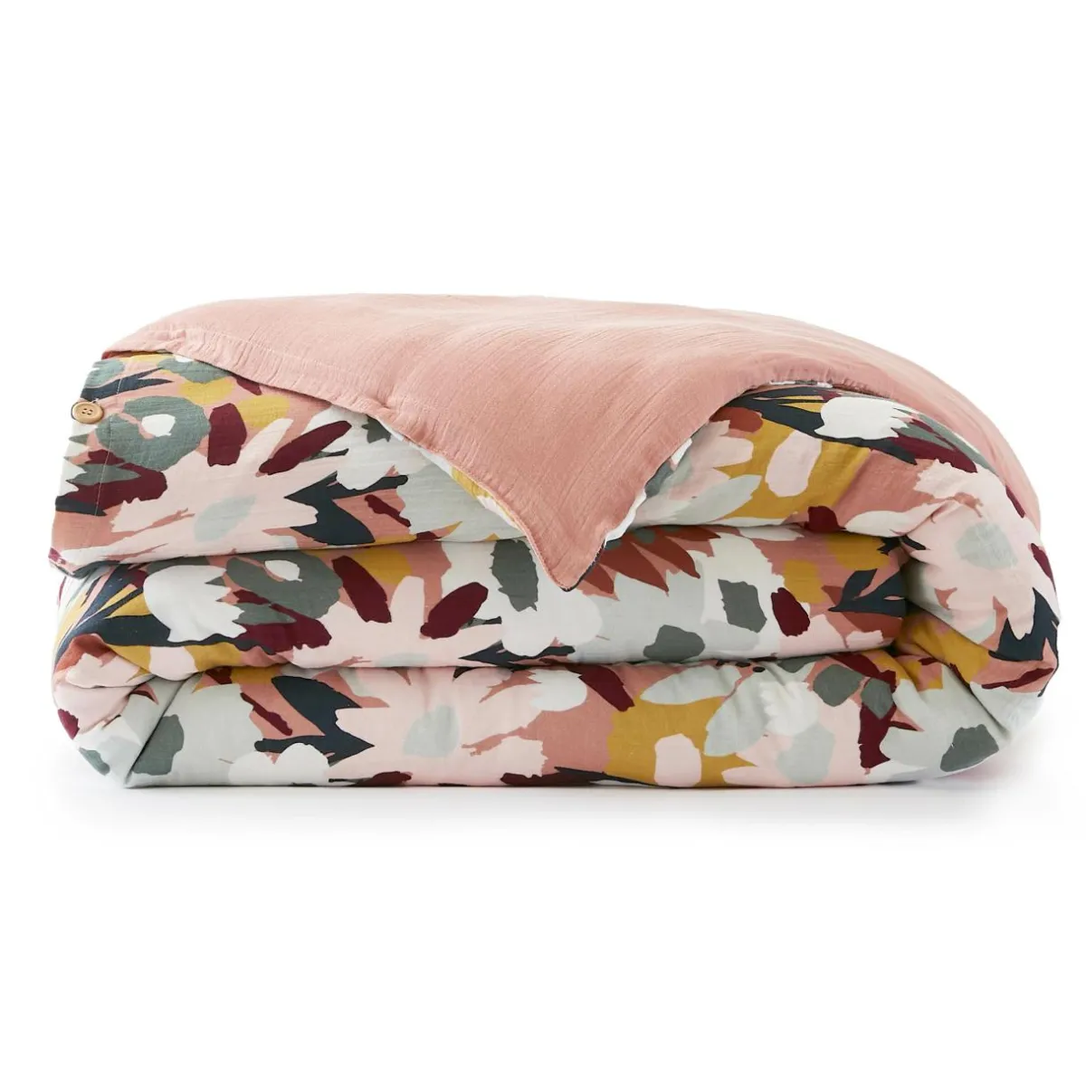 EMINZA Housse de couette gaze de coton (240 x 220 cm) Azel Multicolore Hot