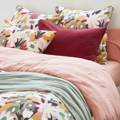 EMINZA Housse de couette gaze de coton (240 x 220 cm) Azel Multicolore Hot