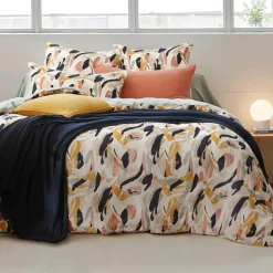 EMINZA Housse de couette gaze de coton (200 x 200 cm) Mathilda Multicolore Hot